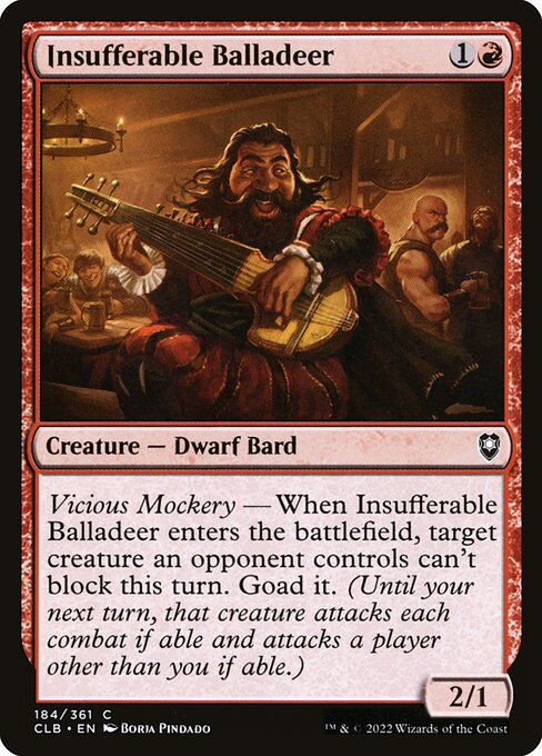 Insufferable Balladeer - Commander Legends: Battle for Baldur's Gate Common Card