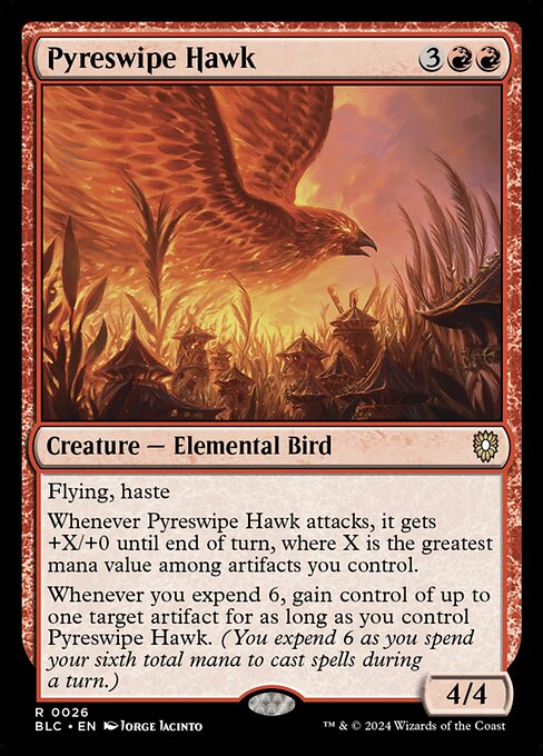 Pyreswipe Hawk - Bloomburrow Commander Rare Card