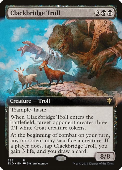 Clackbridge Troll - Throne of Eldraine Rare Card