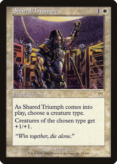 Shared Triumph - Onslaught Rare Card