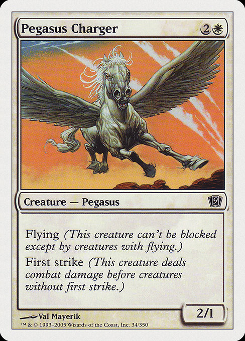 Pegasus Charger - Ninth Edition Common Card