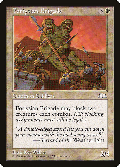 Foriysian Brigade - Weatherlight Uncommon Card
