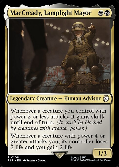 MacCready, Lamplight Mayor - Fallout Rare Card