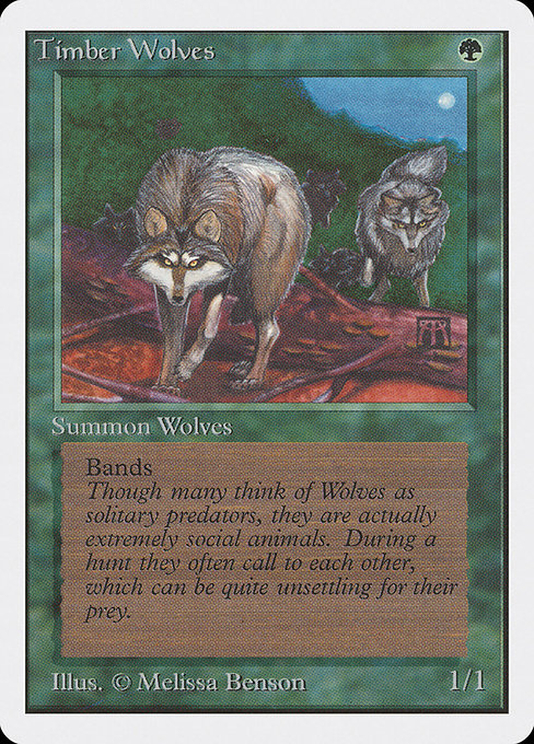 Timber Wolves - Unlimited Edition Rare Card