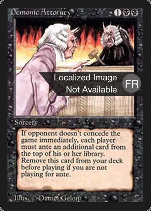 Demonic Attorney - Foreign Black Border Rare Card