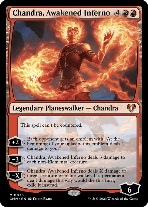 Chandra, Awakened Inferno - Commander Masters Mythic Card