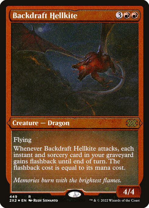 Backdraft Hellkite - Double Masters 2022 Rare Card