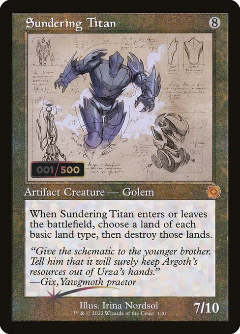 Sundering Titan - The Brothers' War Retro Artifacts Mythic Card