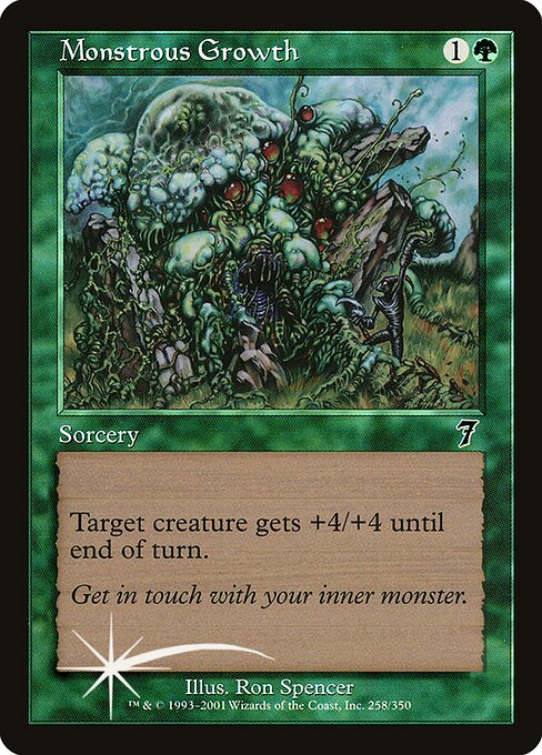 Monstrous Growth - Seventh Edition Common Card