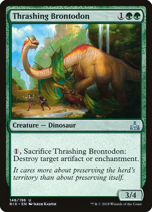 Thrashing Brontodon - Rivals of Ixalan Uncommon Card