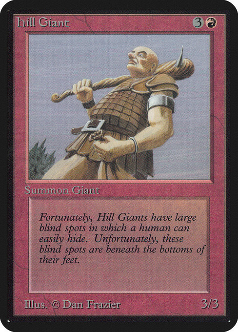 Hill Giant - Limited Edition Alpha Common Card