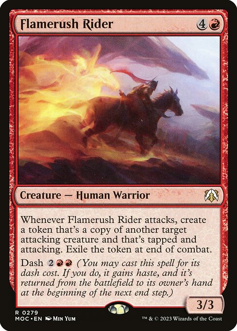 Flamerush Rider - March of the Machine Commander Rare Card