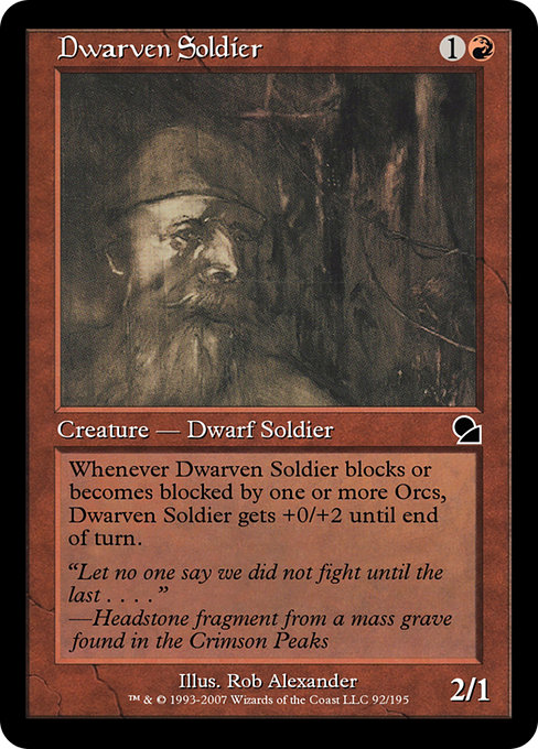 Dwarven Soldier - Masters Edition Common Card