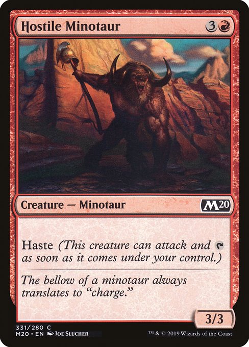 Hostile Minotaur - Core Set 2020 Common Card