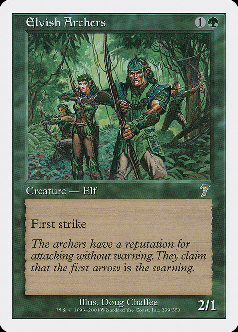 Elvish Archers - Seventh Edition Rare Card