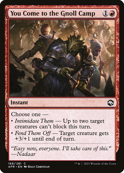 You Come to the Gnoll Camp - Adventures in the Forgotten Realms Common Card