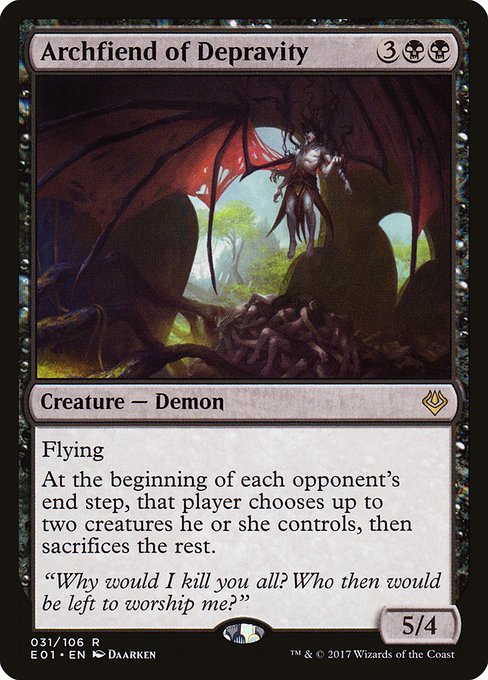 Archfiend of Depravity - Archenemy: Nicol Bolas Rare Card