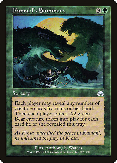 Kamahl's Summons - Onslaught Uncommon Card