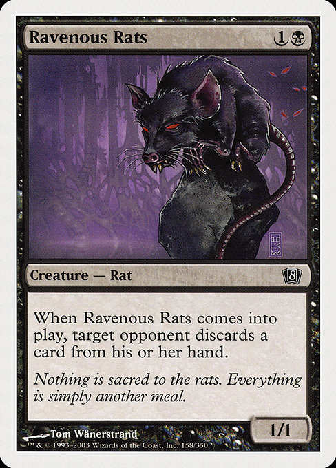 Ravenous Rats - Eighth Edition Common Card