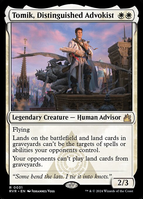 Tomik, Distinguished Advokist - Ravnica Remastered Rare Card