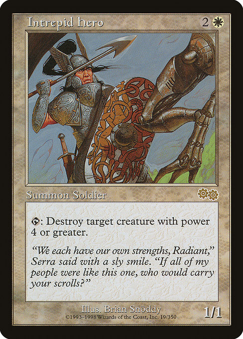 Intrepid Hero - Urza's Saga Rare Card