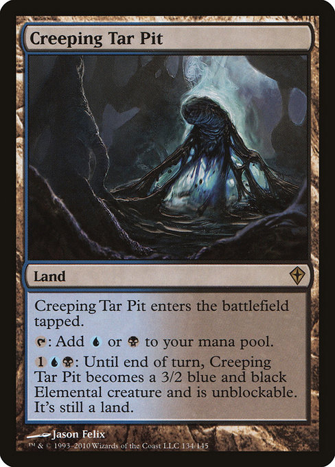 Creeping Tar Pit - Worldwake Rare Card