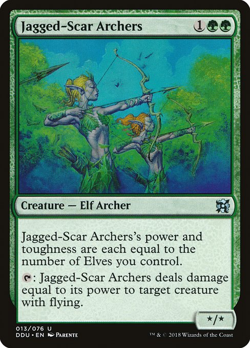 Jagged-Scar Archers - Duel Decks: Elves vs. Inventors Uncommon Card