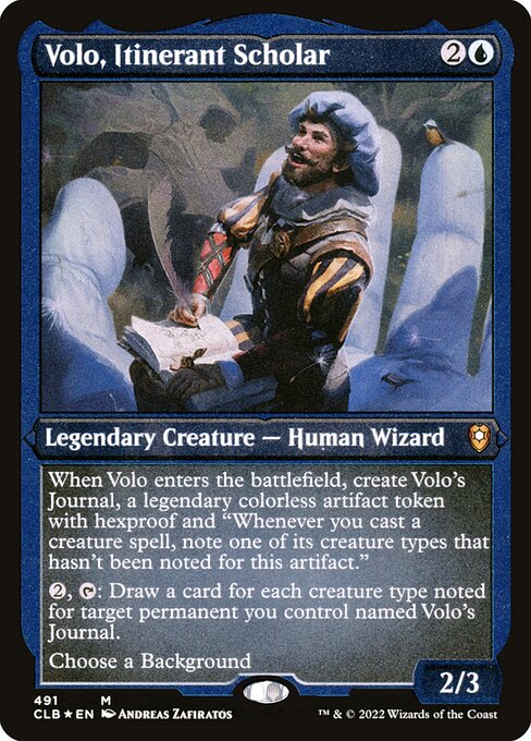 Volo, Itinerant Scholar - Commander Legends: Battle for Baldur's Gate Mythic Card
