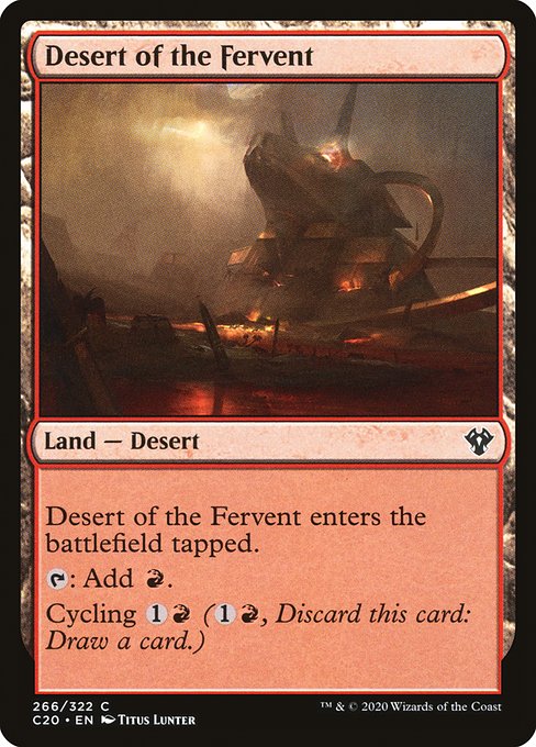 Desert of the Fervent - Commander 2020 Common Card