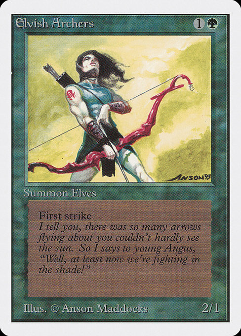 Elvish Archers - Unlimited Edition Rare Card