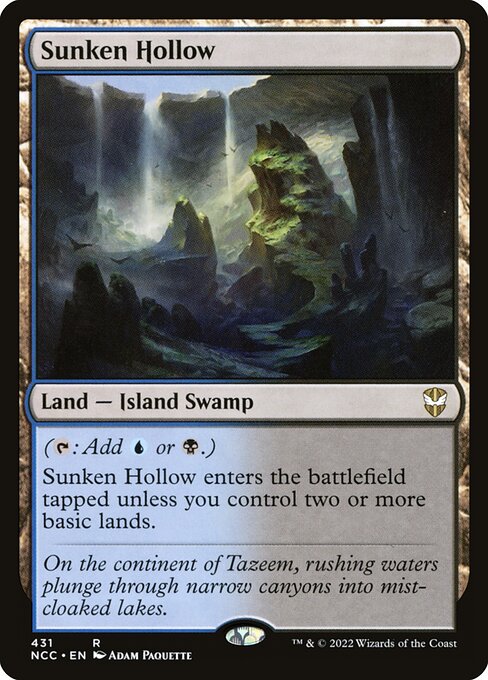 Sunken Hollow - New Capenna Commander Rare Card