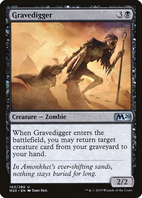 Gravedigger - Core Set 2020 Uncommon Card