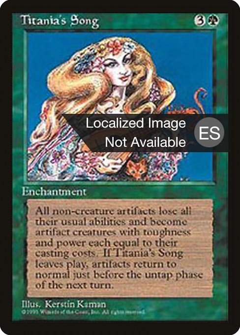 Titania's Song - Fourth Edition Foreign Black Border Rare Card