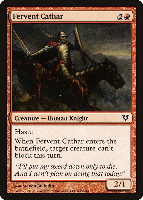 Fervent Cathar - Avacyn Restored Common Card