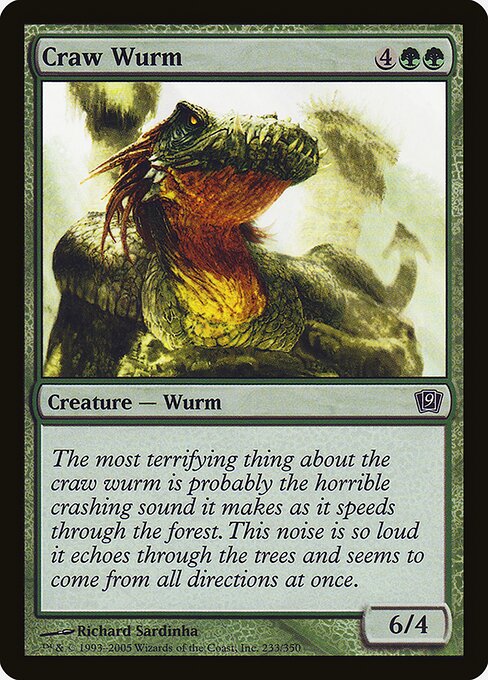 Craw Wurm - Ninth Edition Common Card