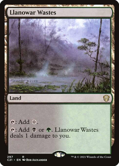 Llanowar Wastes - Commander 2021 Rare Card
