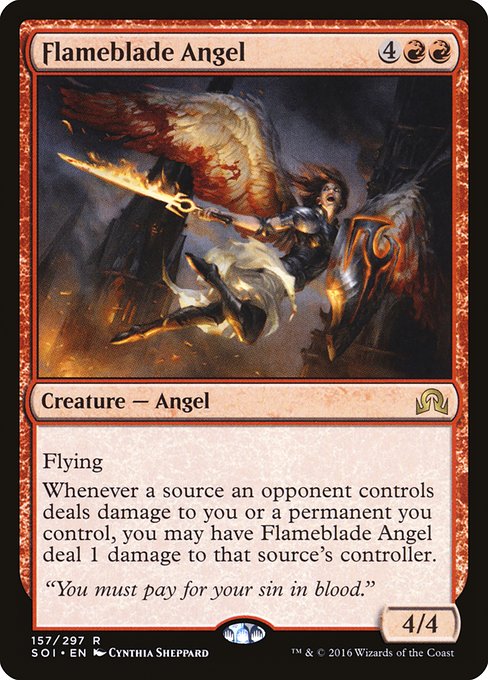 Flameblade Angel - Shadows over Innistrad Rare Card
