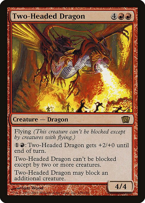 Two-Headed Dragon - Eighth Edition Rare Card