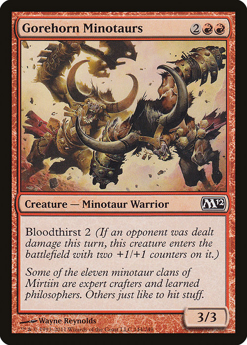 Gorehorn Minotaurs - Magic 2012 Common Card