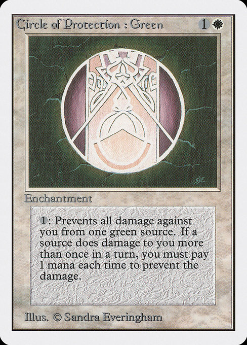 Circle of Protection: Green - Unlimited Edition Common Card