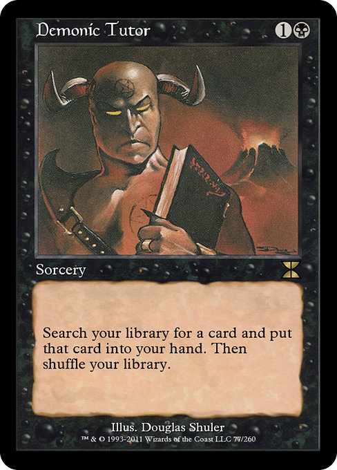 Demonic Tutor - Masters Edition IV Rare Card