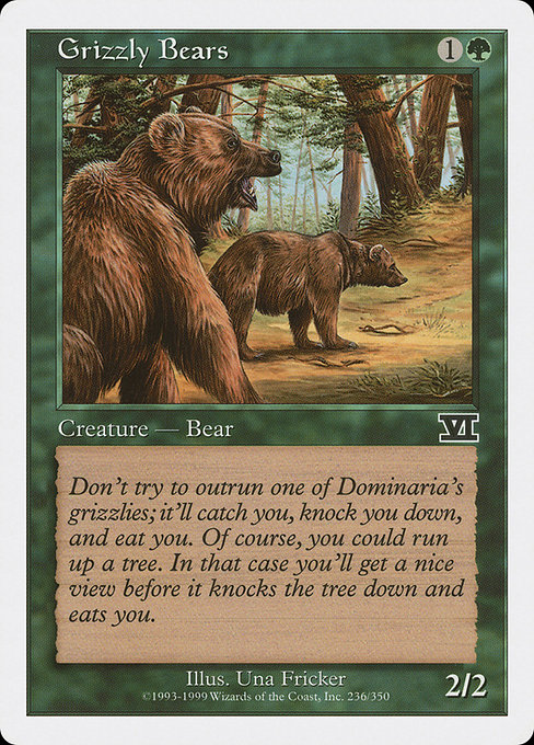 Grizzly Bears - Classic Sixth Edition Common Card