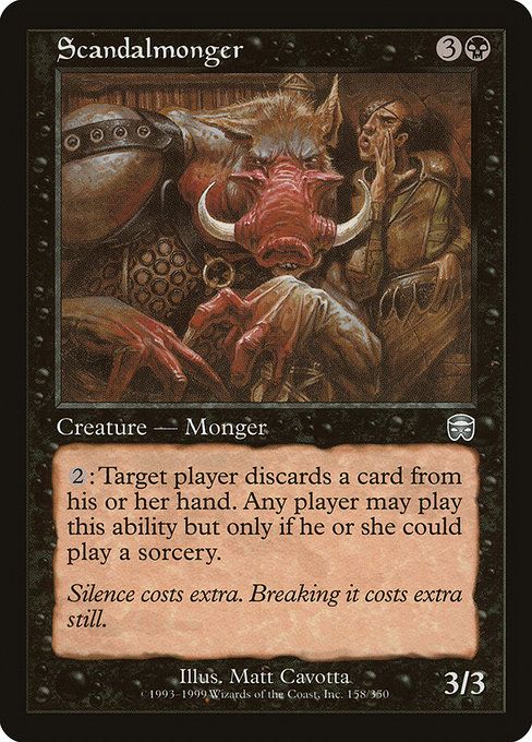 Scandalmonger - Mercadian Masques Uncommon Card