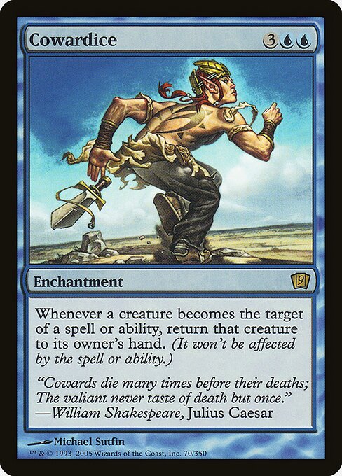 Cowardice - Ninth Edition Rare Card