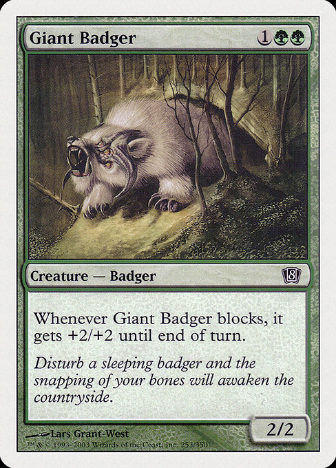 Giant Badger - Eighth Edition Common Card