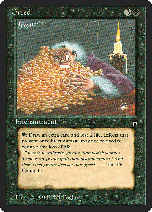 Greed - Legends Rare Card