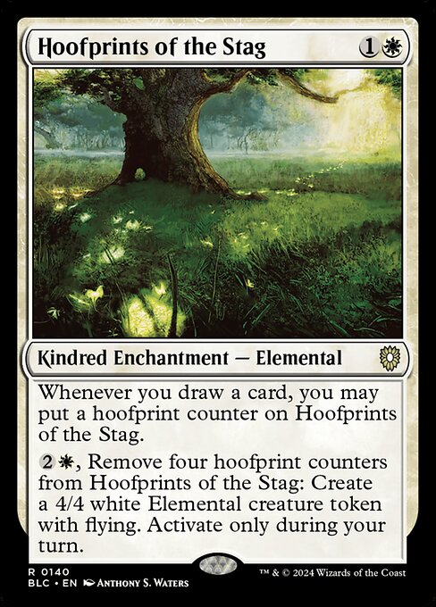 Hoofprints of the Stag - Bloomburrow Commander Rare Card