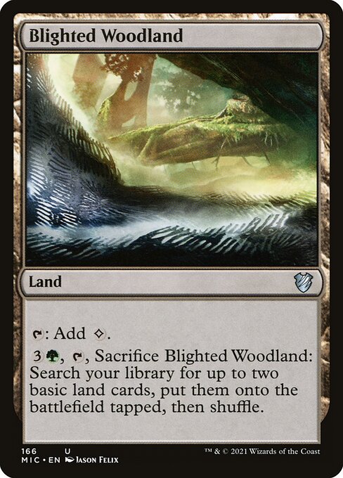 Blighted Woodland - Midnight Hunt Commander Uncommon Card