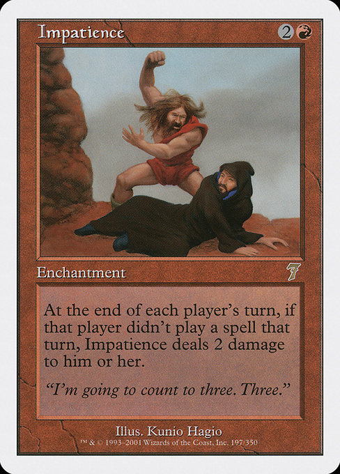 Impatience - Seventh Edition Rare Card