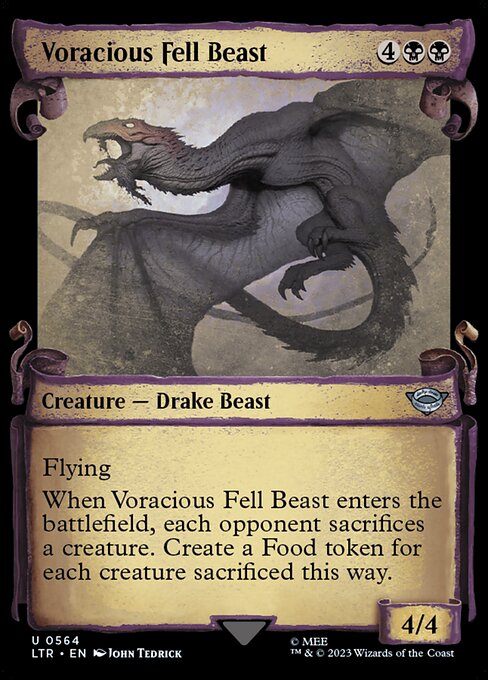 Voracious Fell Beast - The Lord of the Rings: Tales of Middle-earth Uncommon Card